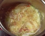 A picture of step 2 of Rave Reviews from the Little Ones! Imitation Crab and Egg Soup.