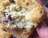 A picture of step 5 of Keto friendly Cranberry muffins.