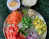 A picture of step 1 of Veggie Masala Poha/Flattered Rice.
