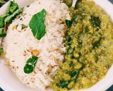 A picture of step 4 of Green dal fry.