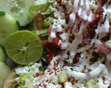 A picture of step 1 of Bean Tostadas.