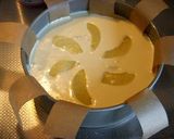 A picture of step 6 of Creamy Peach Cheesecake.
