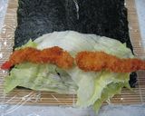 A picture of step 2 of California Roll With Fried Shrimp.
