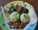 Foto langkah ke 5 dari resep 363. Nasi Uduk Ijo.