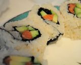 A picture of step 4 of California Rolls and Seattle Rolls.