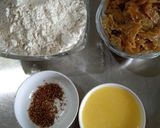 A picture of step 1 of Gud papadi laddoo.