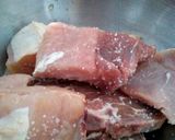 A picture of step 2 of potatoes and meat portuguese boiled style (cozido a portuguesa).