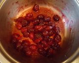 A picture of step 4 of Chestnut soup with cranberry topping.