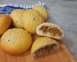 A picture of step 12 of No Oven Eggless Stuffed Sesame Bun.