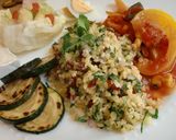 A picture of step 13 of Moroccan Couscous Salad with Olives.