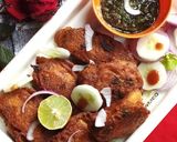 A picture of step 4 of Lahori fish fry.