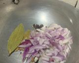 A picture of step 2 of Methi Chicken (Chicken in fenugreek gravy).