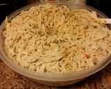A picture of step 8 of Cajun Chicken & Shrimp Alfredo.