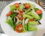 A picture of step 1 of Halloumi Cheese & Chorizo Salad.