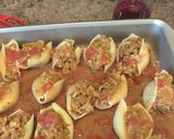 A picture of step 9 of Mexican Stuffed Shells.