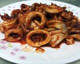 A picture of step 2 of Spicy Calamari / Sambal Sotong.