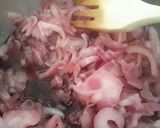 A picture of step 2 of Sig's Red Onion Soup.