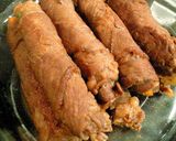 A picture of step 5 of Chrysanthemum Green Beef Wraps.