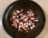 A picture of step 2 of Takoyaki (octopus balls).