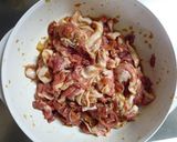 A picture of step 1 of Deluxe Marinated Pork Yakiniku.