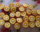 A picture of step 1 of Candied Kumquats.