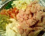 A picture of step 1 of sunshines chicken salad.