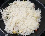 A picture of step 7 of Navratna Pulao.