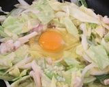 A picture of step 4 of Hiroshima-Style Okonomiyaki with Crispy Noodles.