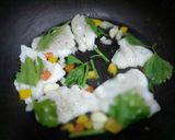 A picture of step 2 of Poached fish with Lime and Cilantro.