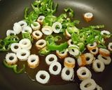 A picture of step 2 of Chikuwa and Green Pepper--Kids Will 'Em Right Up.