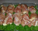 A picture of step 4 of Chicken Cordon Bleu Bake with Mustard Greens.