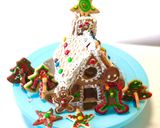 A picture of step 3 of “Eggless Gingerbread House” with icing.