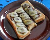 A picture of step 2 of Runny Chocolate Banana Toast.