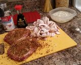 A picture of step 1 of Mushroom pork chops.
