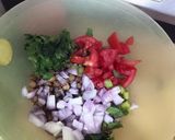 A picture of step 4 of Kala Chana chaat.