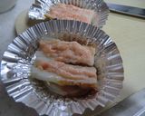 A picture of step 2 of Chikuwa with Mentaiko and Mayonnaise.