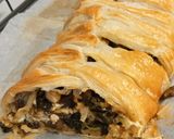 A picture of step 3 of Mushroom, spinach parcel with feta cheese.