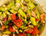 A picture of step 1 of Papad salad.