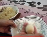 A picture of step 2 of Coconut laddoo.