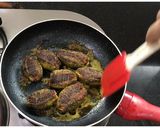 A picture of step 9 of Bharwa Karela.