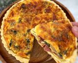 Foto langkah ke 10 dari resep Spinach Quiche with smoke beef.