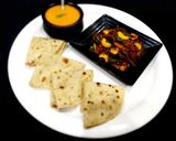 A picture of step 5 of Kaju Karela Sabji.