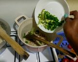 A picture of step 2 of Ugali, Eggs and Greens.