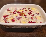 A picture of step 4 of Sabudana Kheer with Pomegranate, Apple and Nuts.