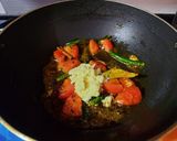 A picture of step 2 of Chorbi Diye Ghoogni (Watana Sabzi Using Mutton Fats).