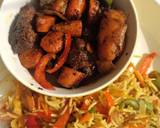 Stir fried vegetable rice and pan grilled beef recipe step 4 photo
