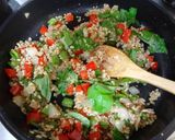 A picture of step 5 of Quick Spicy Ground Beef with Holy Basil and Shio-koji Soboro.
