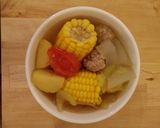 A picture of step 3 of Sir's Healthy Soup.
