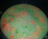 A picture of step 5 of MZ - Poached egg on peas and carrots.