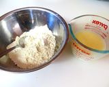 A picture of step 2 of Walnut and Brie Cheese Muffins.